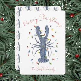 Invitación Lobster Christmas Card