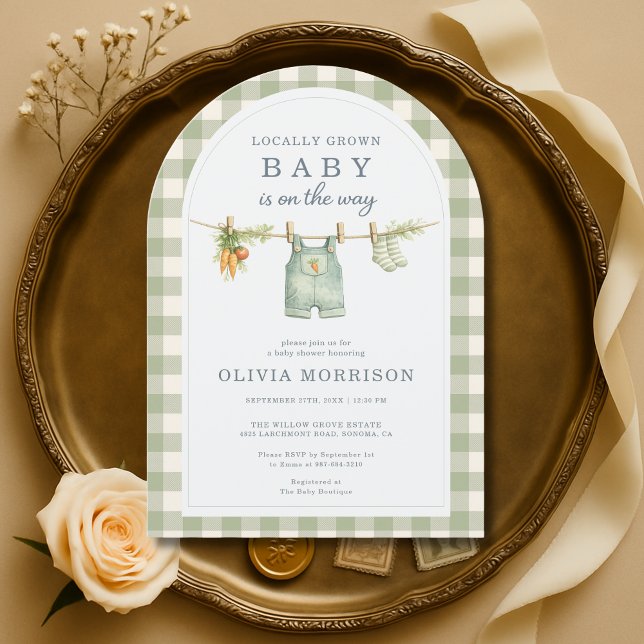 Invitación Locally Grown Baby Shower (Subido por el creador)