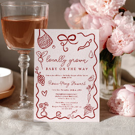 Invitación Locally Grown Baby Shower Red Farmer’s Market