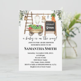 Invitación Locally Grown Farmer's Market Baby Shower