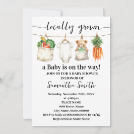 Invitación Locally Grown Farmers Market Baby Shower