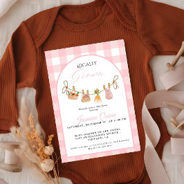 Invitación Locally grown Girl baby shower  Baby sprinkle 