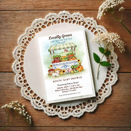 Invitación Locally Grown Market Boy Baby Shower Invitation