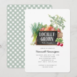 Invitación Locally Grown Rustic Farmer's Market Baby Shower