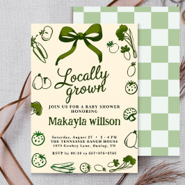 Invitación Locally Grown Rustic Hand-Drawn Baby Shower