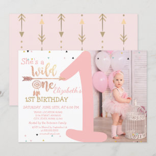 Invitación Loco/a, Flechas, Atrapasueños Tu Foto Cumpleaños