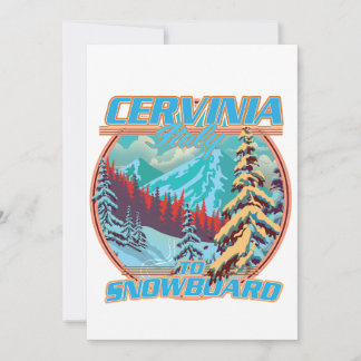 Invitación Logo de Cervinia italy Snowboarding