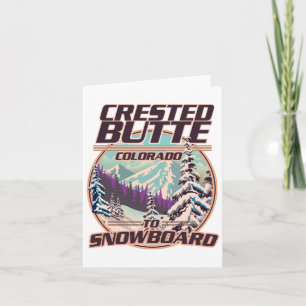 Invitación Logo de Crested Butte Colorado Snowboarding