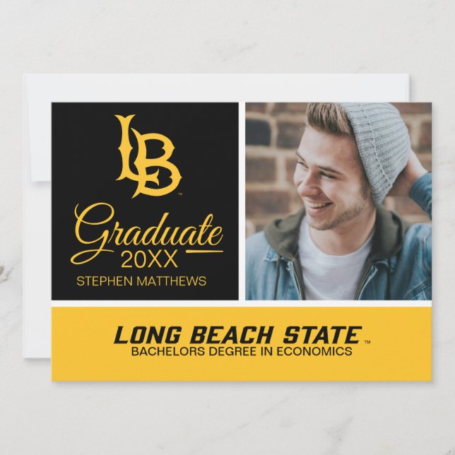 Invitación Logo de graduación de Long Beach State (Anverso)