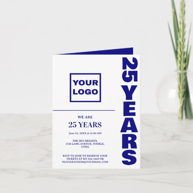 Invitación Logo de la celebración del 25° Aniversario (Anverso)