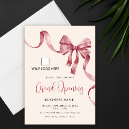 Invitación Logo de la cinta moderna de apertura de la gran em