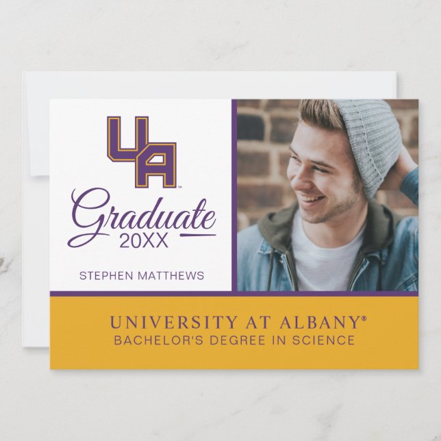Invitación Logo de la Universidad de Albany (Anverso)