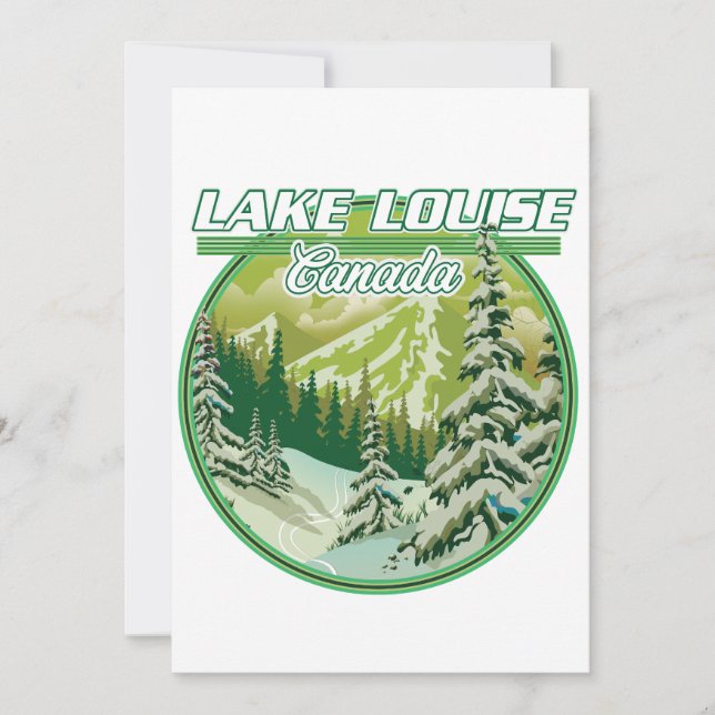 Invitación Logo de Lake Louise Canada (Anverso)