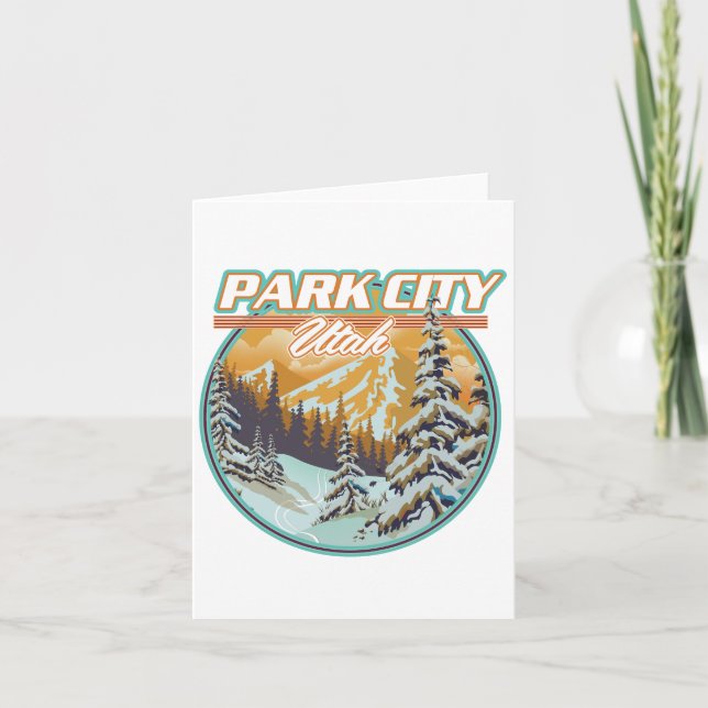 Invitación Logo de viajes de Park City Utah (Anverso)
