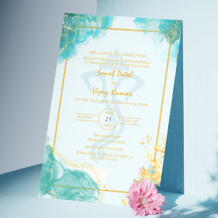 Invitación Logo del Boda hindú moderno Ganesha