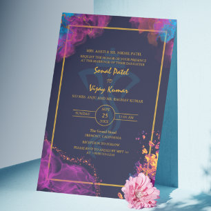 Invitación Logo del Boda hindú moderno Ganesha