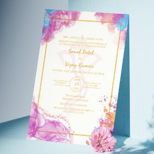 Invitación Logo del Boda hindú moderno Ganesha