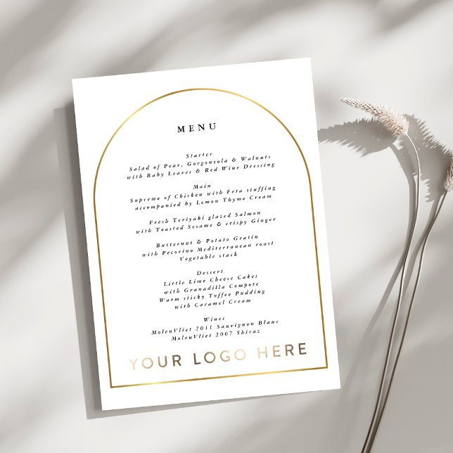 Invitación Logo del evento Boho Golden Arch MENU DIGITAL (Subido por el creador)