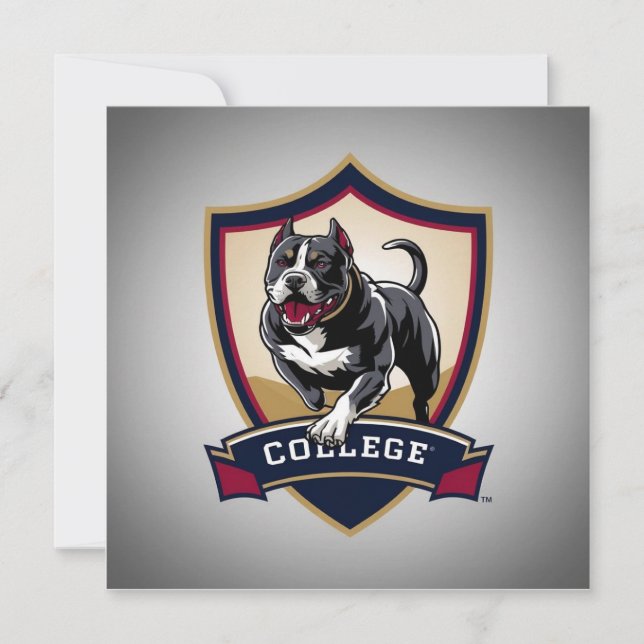 Invitación Logo del PitBull College (Anverso)