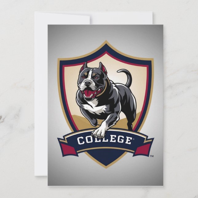 Invitación Logo del PitBull College (Anverso)