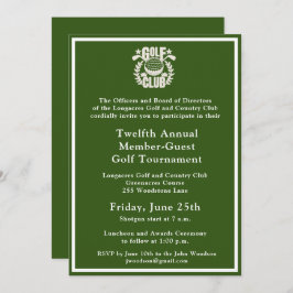 Invitación Logo del Torneo Corporativo del Club de Golf