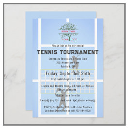 Invitación Logo del Torneo del Club de Tenis
