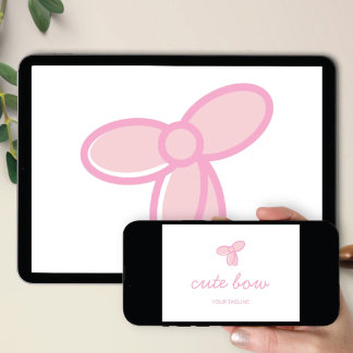 Invitación Logo Download Cute Bow | Boutique & Beauty Brand
