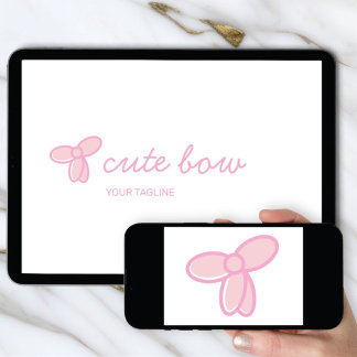 Invitación Logo Download Cute Bow | Boutique & Beauty Icon