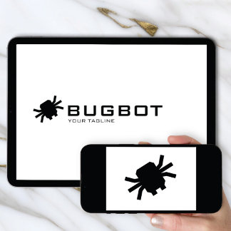 Invitación Logo Download Robotic Bug Logo | Tech Brand