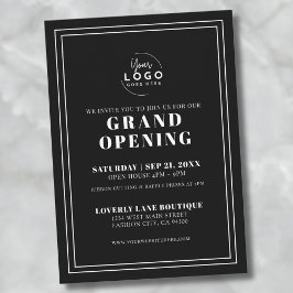 Invitación Logo Fiesta de Gran Apertura de Simple Business