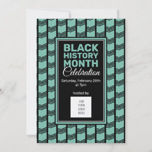 Invitación LOGO FOTO Mes de la Historia Negra Teal