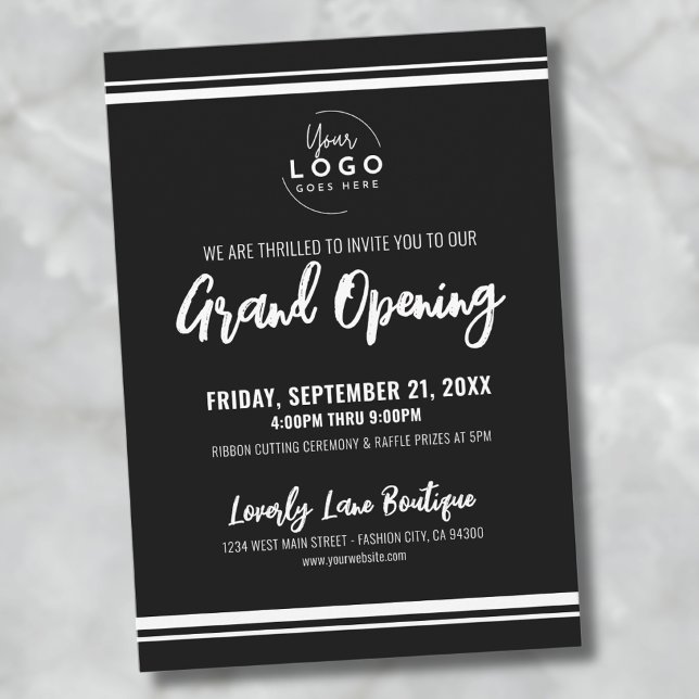 Invitación Logo Gran Apertura Empresarial (Logo Business Grand Opening Invitation )