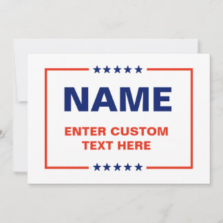 Invitación Logo político personalizado (Trump Design)