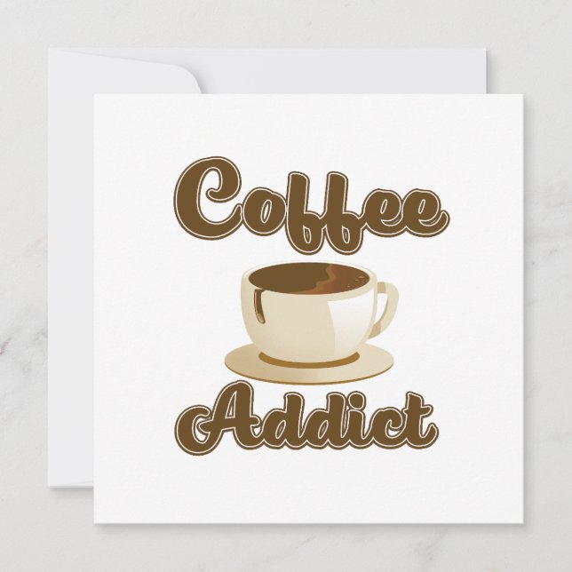 Invitación Logo retro de Coffee Addict (Anverso)