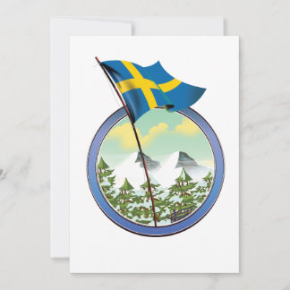 Invitación Logo retro de Suecia