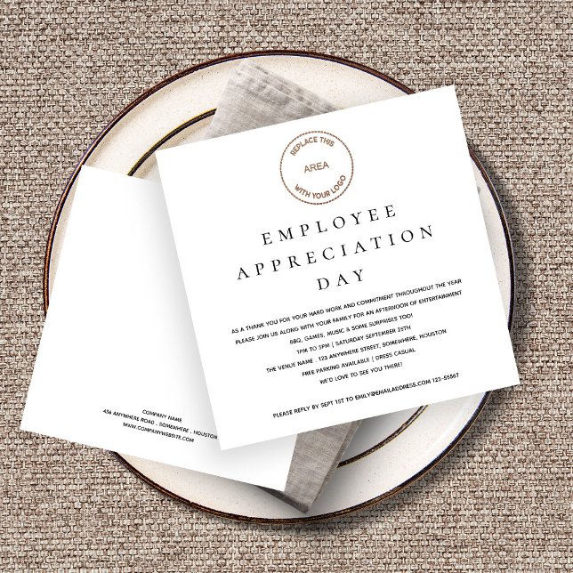 Invitación Logotipo comercial Día de Apreciación del Empleado (Subido por el creador)