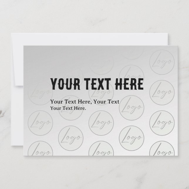 Invitación Logotipo comercial | Empresa profesional (Anverso)