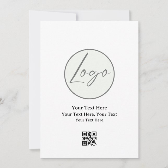 Invitación Logotipo comercial | Empresa profesional (Anverso)