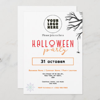 Invitación Logotipo comercial personalizado y fiesta de Hallo