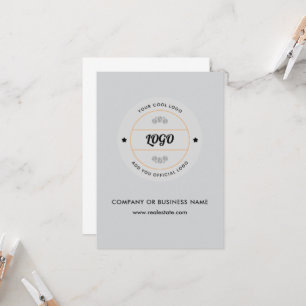 Invitación Logotipo Comercial Redondo Simple & Texto Empresa 