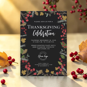 Invitación Logotipo corporativo de celebración moderna de Acc