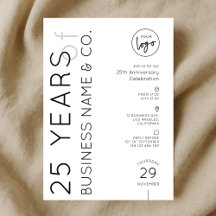 Logotipo corporativo de cena de aniversario de neg