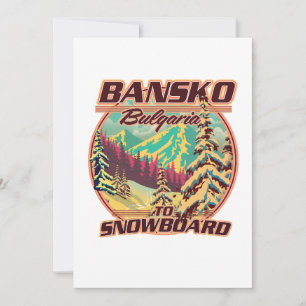 Invitación logotipo de Bankso Bulgaria para snowboard
