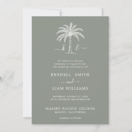 Invitación Logotipo de boda con monograma personalizado Invit