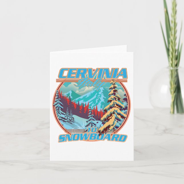 Invitación logotipo de Cervinia Italia Esquí (Anverso)