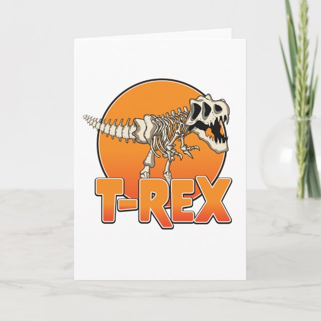 Invitación logotipo de dibujos animados de T-REX (Anverso)
