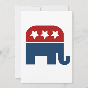 Invitación Logotipo de elefante del GOP republicano