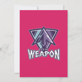 Invitación Logotipo de juego Cyberpunk | Emblema del guerrero