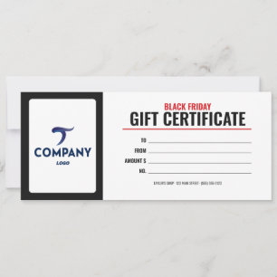 Invitación Logotipo de la empresa de certificado de regalo de