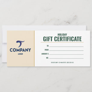 Invitación Logotipo de la empresa de certificado de regalo de